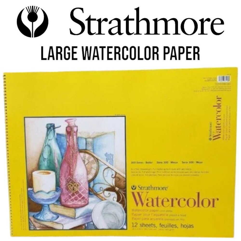 NEW Strathmore LARGE 300 Series Watercolor Pad Cold Press 18"x24" 12 Paper Art S
